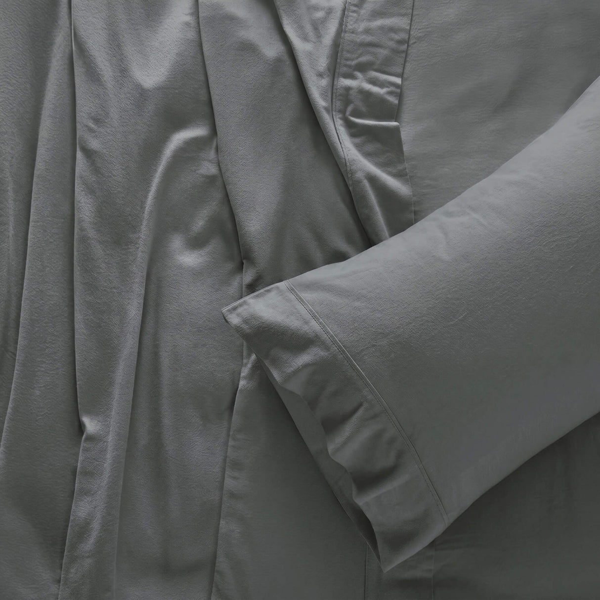 Audreamy 1000TC Tailored King Size Quilt/Duvet Cover Set - Charcoal