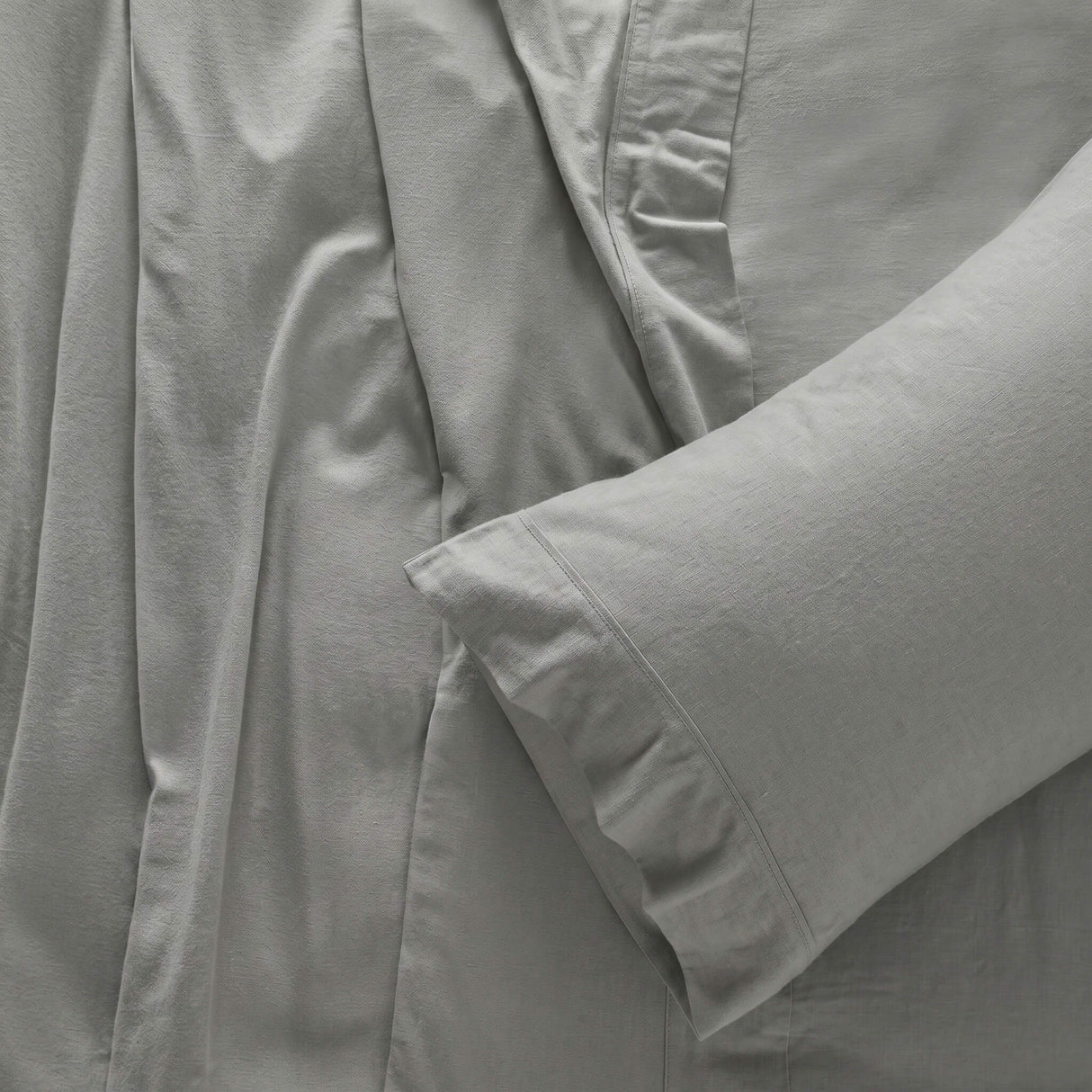 Audreamy 1000TC Tailored Single Size Grey Duvet Quilt Cover Set