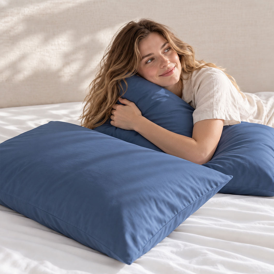 Audreamy 100% Cotton Pillowcases 2 Pack