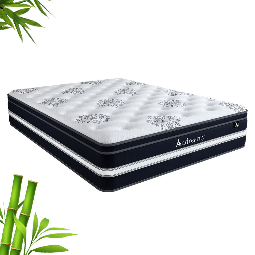 Audreamy Vienna Mattress – 34cm Euro Top Super Cool Gel Foam Bamboo Fiber Fabric 7-Zone Pocket Spring Medium Firm