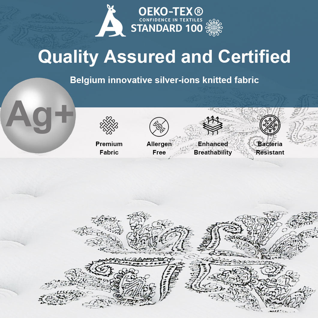 Audreamy Athens Mattress – 34cm Spa-Like Plush Soft Euro Top 7-Zone Pocket Spring 5D Support Medium-Pre-Order Now – Ships by 31/12/2025 at the latest!