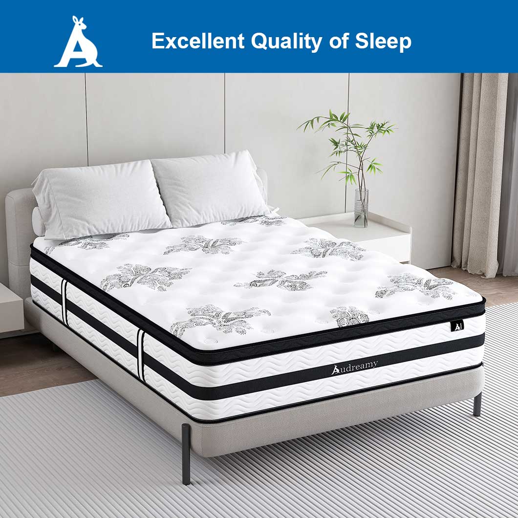 Audreamy Athens Mattress – 34cm Spa-Like Plush Soft Euro Top 7-Zone Pocket Spring 5D Support Medium Firm