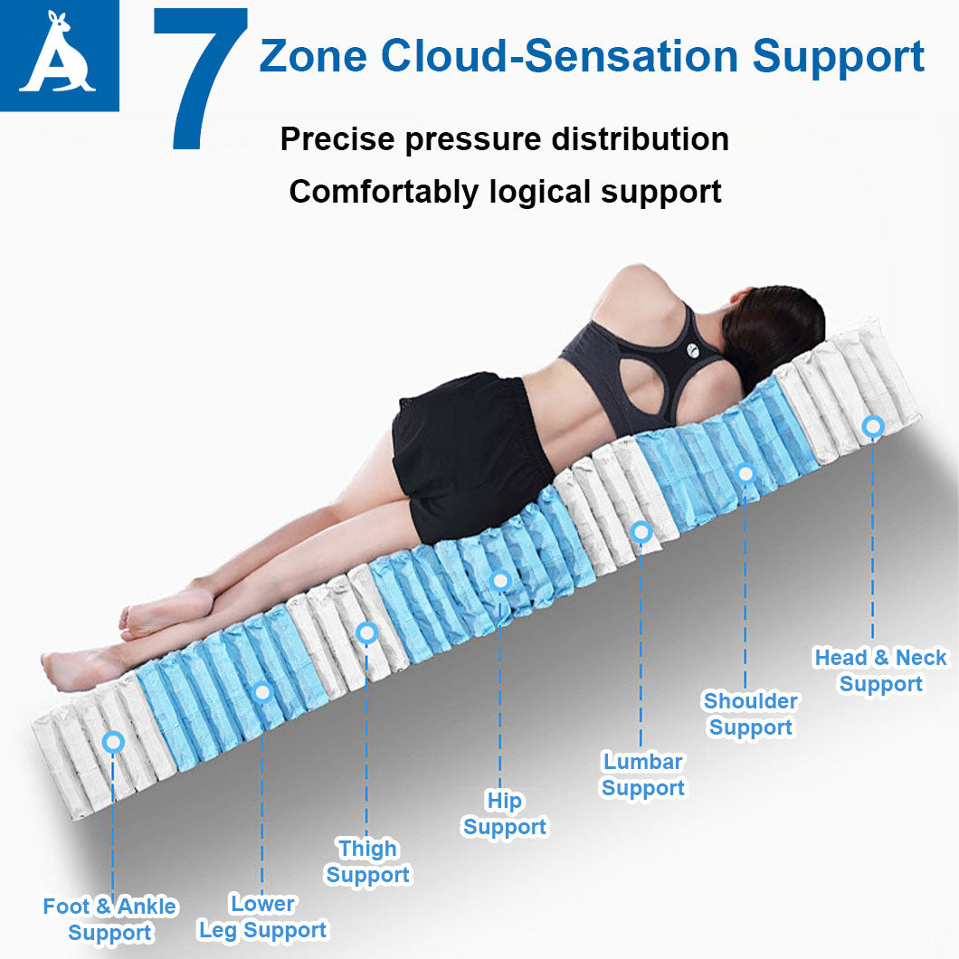 Audreamy Aurora Mattress – 34cm Ergonomic 4D Spa-Like Plush Soft Euro Top Bamboo Fiber Fabric 7-Zone Pocket Spring Medium