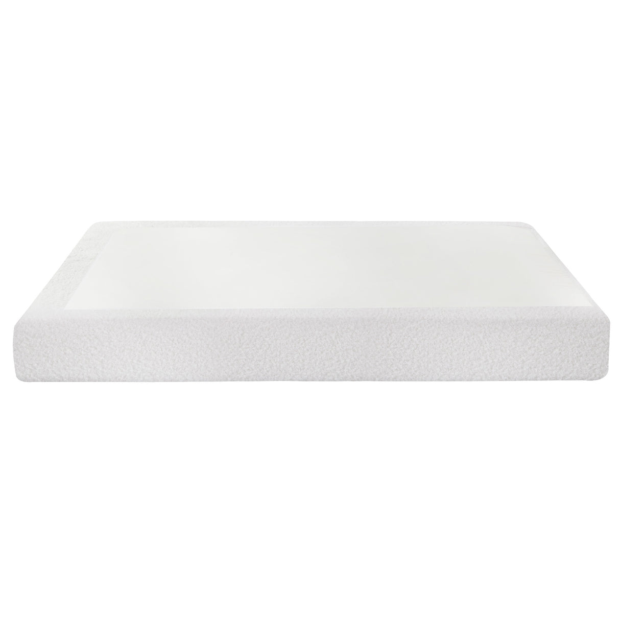 Artiss Compression Bed Frame Queen Size No Assembly Vacuum High Density Sponge Boucle Cream White