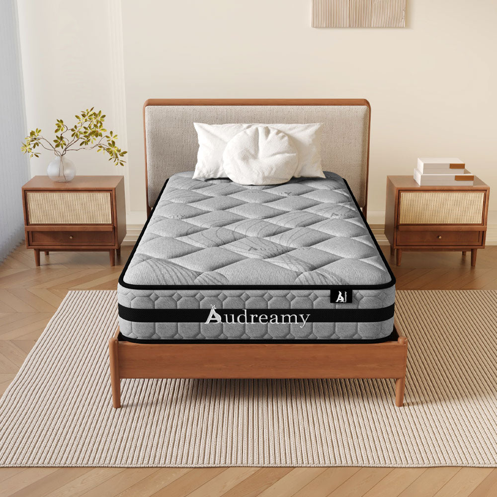 Audreamy Celeste Mattress 23 cm Plush Tight Top Bamboo Charcoal Fabric 7-Zone Pocket Spring Medium Firm Single