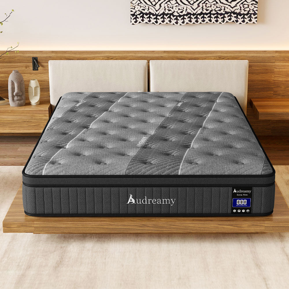 Audreamy Corsica Mattress – 26 cm Euro Top Bamboo Charcoal Fabric 7-Zone Pocket Spring Orthopedic Support for Back & Spine Health Extra-Firm Double-Pre-Order Now – Ships by 31/12/2025 at the latest!