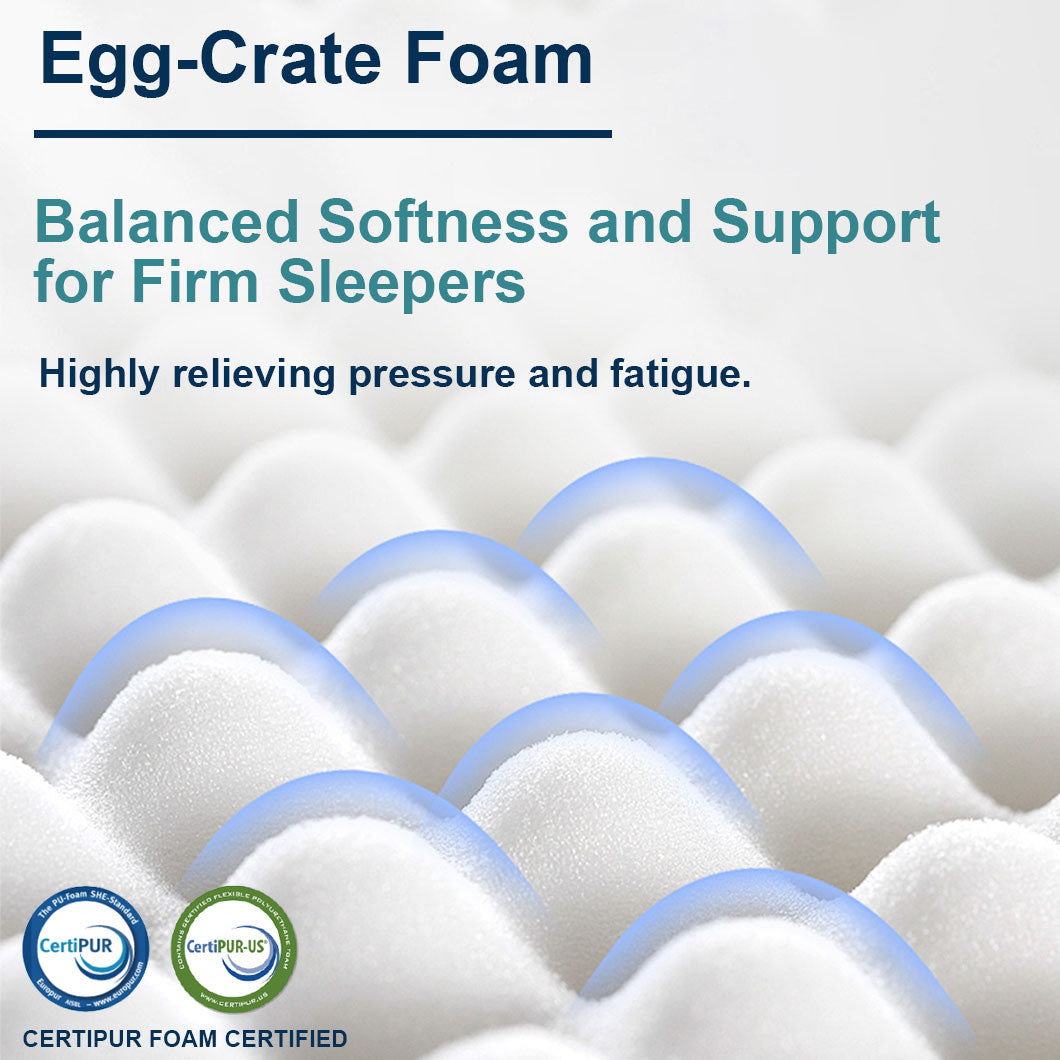 Audreamy Rome Mattress – 34cm Euro Top 100% Natural Latex Memory Foam 9-Zone Pocket Spring Hybrid Medium Firm