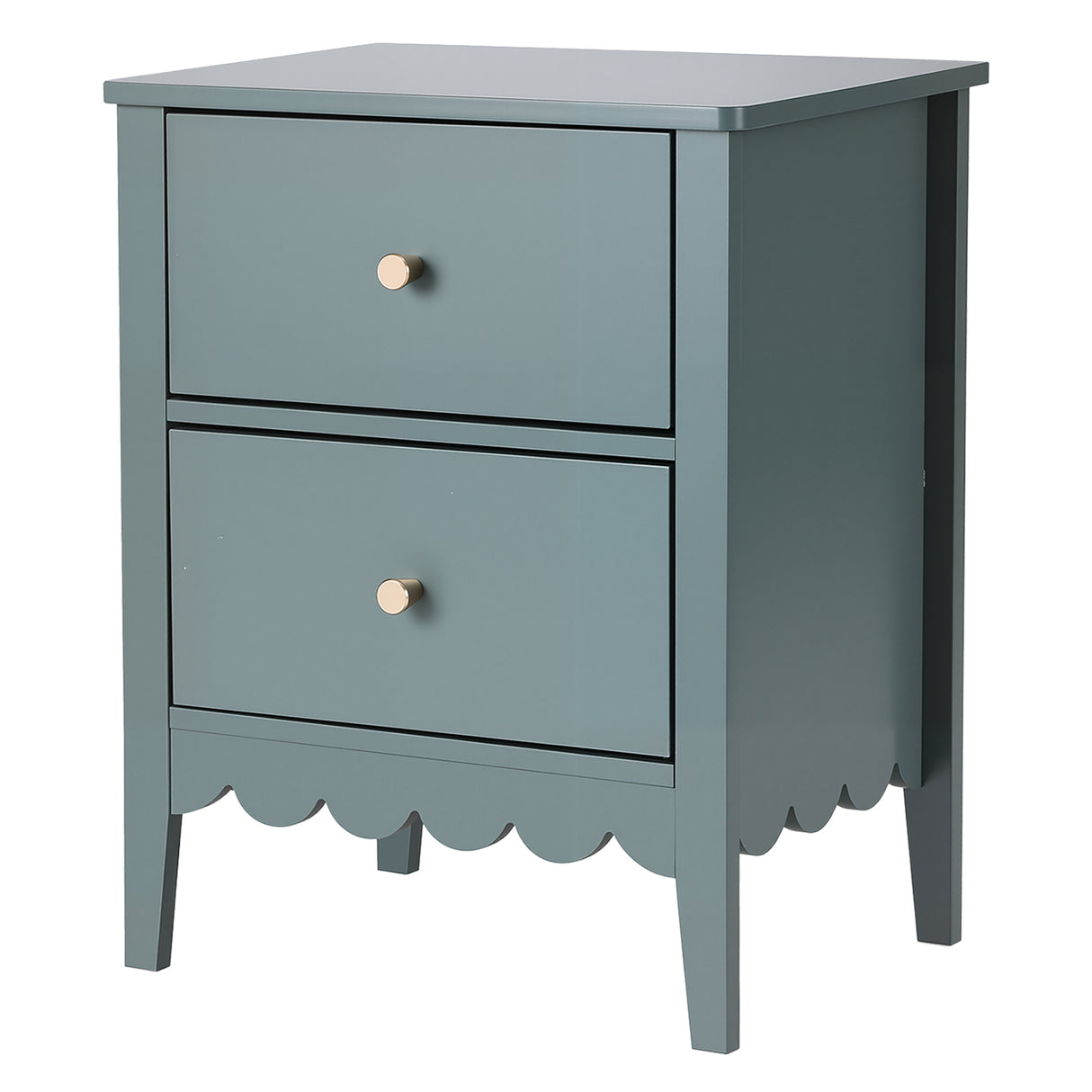 Artiss Bedside Table 2 Drawers Bedroom Storage Nightstand Green