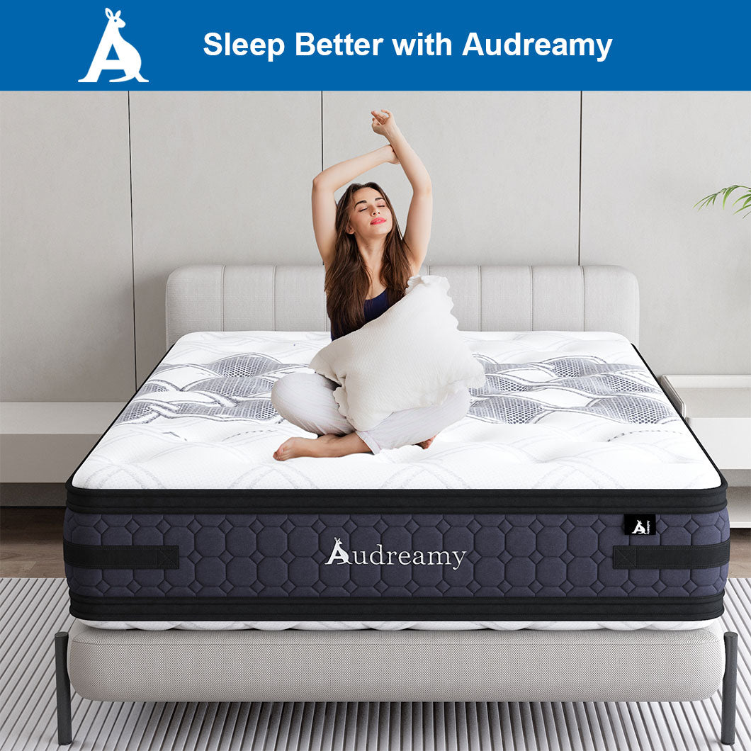 Audreamy Geneva Mattress – 36cm Euro Top Cool Gel Foam 7-Zone Pocket Spring Dual-Sided Firmness Medium Soft/Firm (King Single)