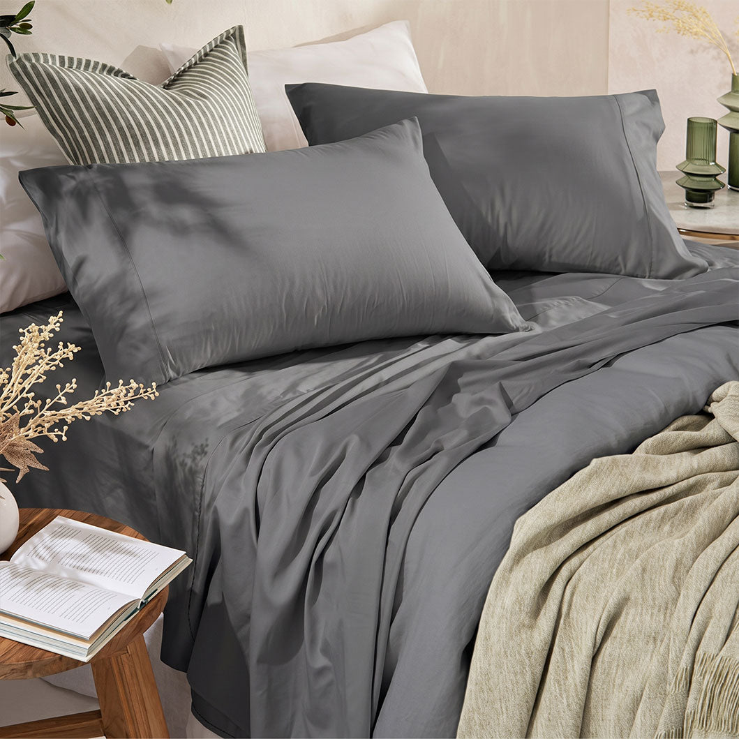 3 Piece Hotel Bamboo Cooling Sheet Set -Ultra Soft 2000TC Breathable Bed Sheets Set with 37 Centimetre Deep Pocket-Cooling Sheets for Hot Sleepers(White,King Single) (Copy)
