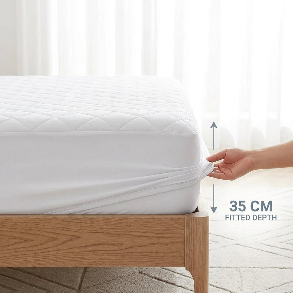 Audreamy Cloudia Waterproof Mattress Protector 100% Cotton