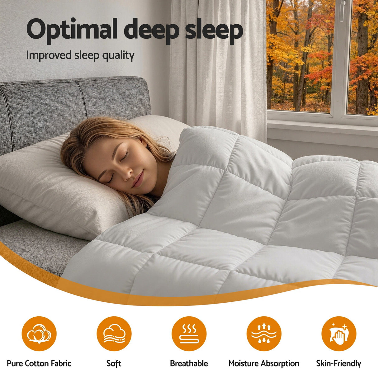 Giselle Bedding Wool Quilt 500GSM Thick Super King Winter Doona Baffle Box Construction 100% Wool Filling
