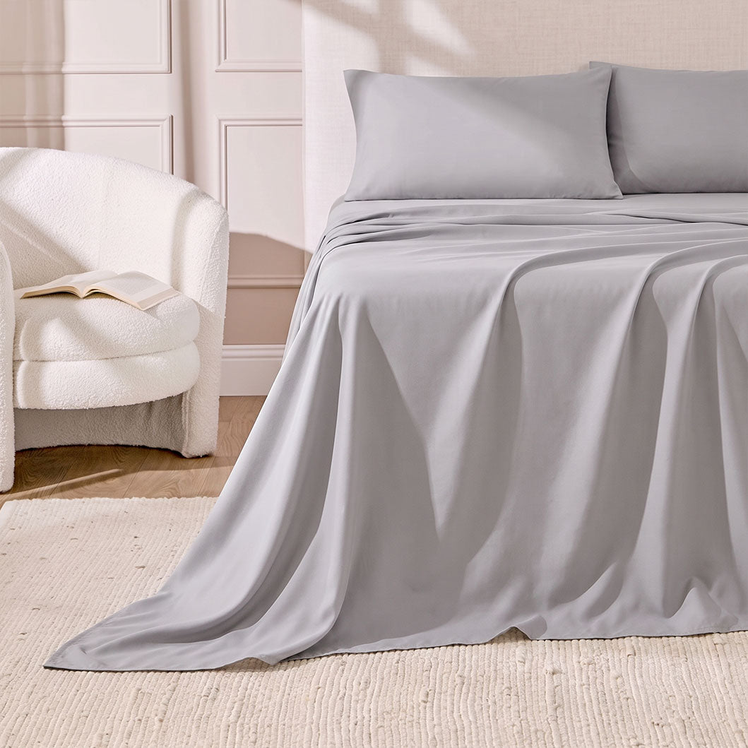 Hotel Soft Bed Sheet Set- Bedding Sheets & Pillowcases Breathable Bedding Wrinkle, Fade, Stain Resistant-Deep Pocket Flat Fitted Bed Sheet Set