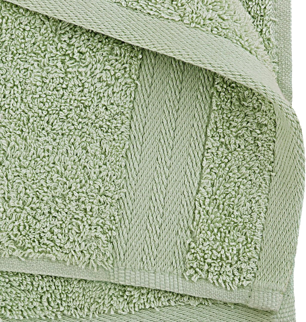 Samland Premium Cotton Washcloths 4-Pack Quick-Dry Face Towels Set-Green