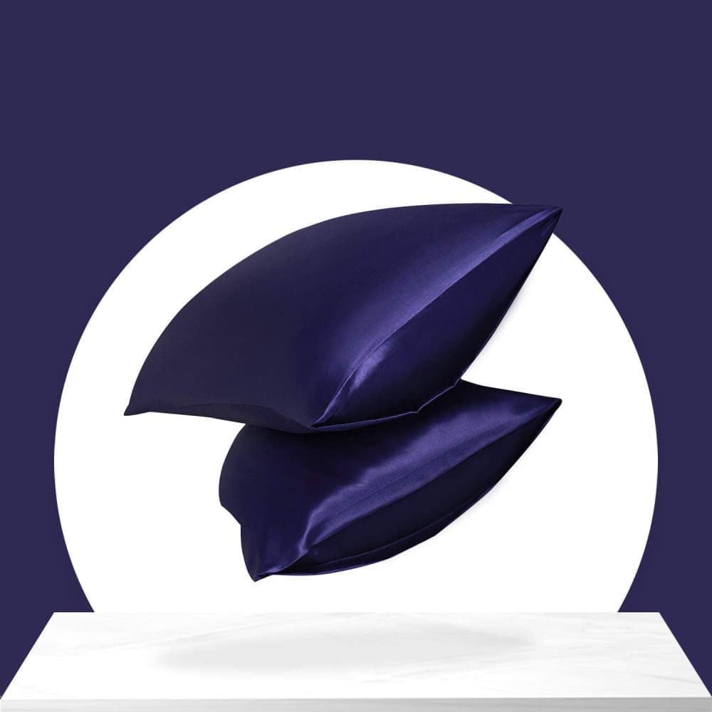 2-Pack Satin Pillowcase Silky Soft Dark Blue, 50 x 75cm