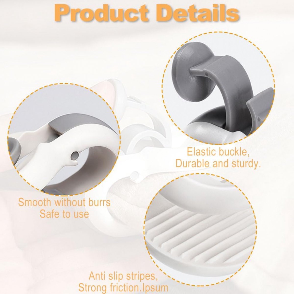 Sturdy Duvet Clips - 6 Pieces - Duvet Clips - Duvet Pegs - Duvet Clamps - Clip Duvet Cover - Prevents Your Duvet from Shifting - Neat - Clips - Blankets - Sheets - Grey
