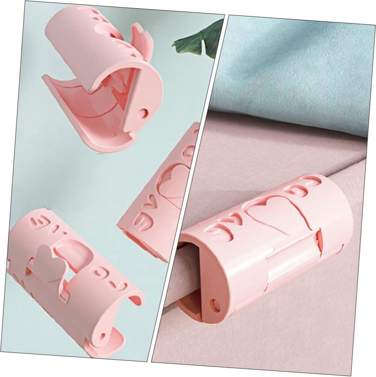 Duvet Clips - 12 Pieces - Sturdy Duvet Clips - Duvet Clips - Duvet Clamps - Duvet Pegs - Clip Duvet Cover - Prevents Your Duvet from Shifting - Clamps - Pink