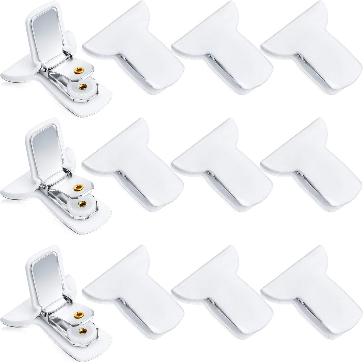 12 pieces - Duvet clips - Quilted duvet clips - with foam and metal - Duvet clamps - Duvet pegs - Clamps - Clips - Sturdy duvet clips - Bedding accessories - for duvets, blankets and sheets - white