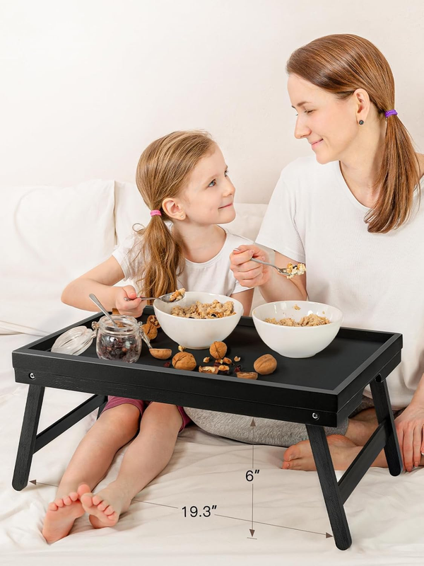 Folding table - Camping table - Portable folding table - Can be used as a dining table, TV table, laptop table, snack table, sofa table or work table - Black