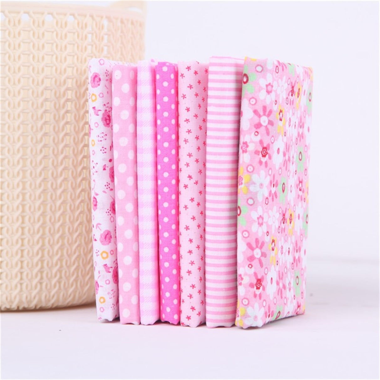 Tdoenbutw clearance Cotton Crafts Fabric Bundle Patchwork Squares Quilting Sewing Patchwork DIY 7PCS 7PC DIY Fabric fall fabric squares clearance sale Z-Purple