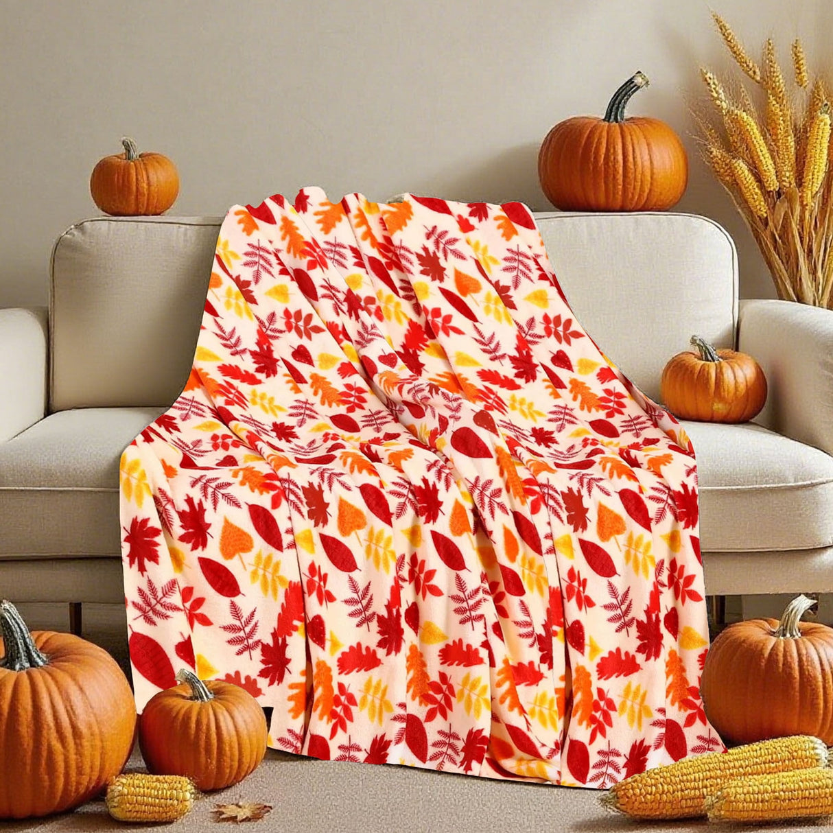 Xuniizn Fall Throw Blanket Breathable Fleece Blanket,28x39" Soft & Skin-Friendly High-Density Fall Blanket Warm, Heat-Locking, Machine-Washable, A Cozy Choice for Autumn & Winter Home Use D#Multicolor(28x39")