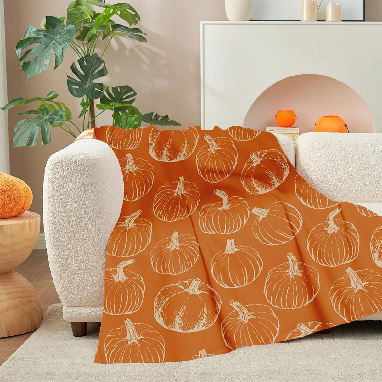 Xuniizn Fall Throw Blanket Breathable Fleece Blanket,28x39" Soft & Skin-Friendly High-Density Fall Blanket Warm, Heat-Locking, Machine-Washable, A Cozy Choice for Autumn & Winter Home Use F#Multicolor(39x30")