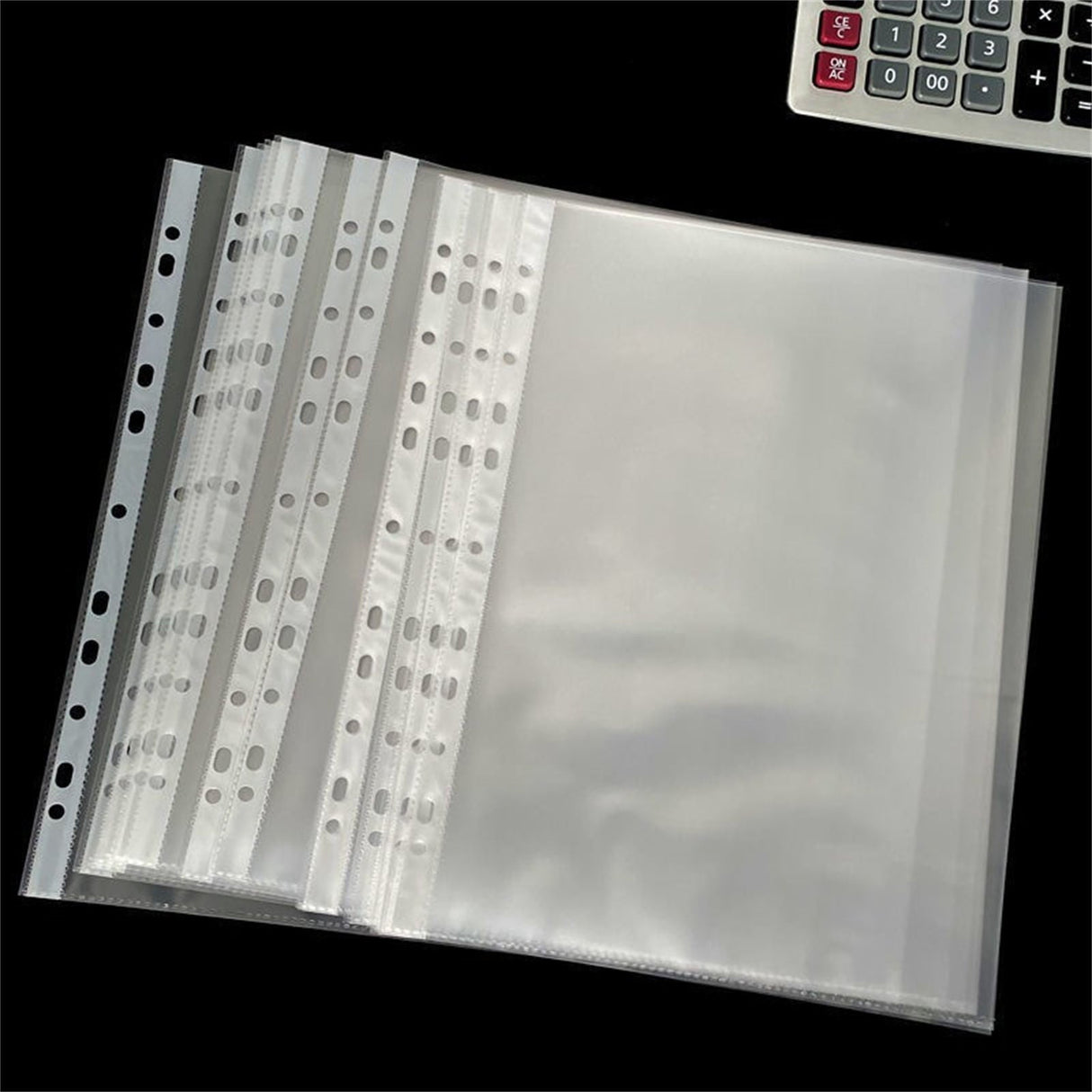 JWDX Document Bag Clearance, Material Bag, 100Pcs Sheet Protectors 9 X 12 Heavy Duty Clear Sheet Protectors Page Protectors Plastic Sleeves for Plastic Document Protectors Letter Paper Clear