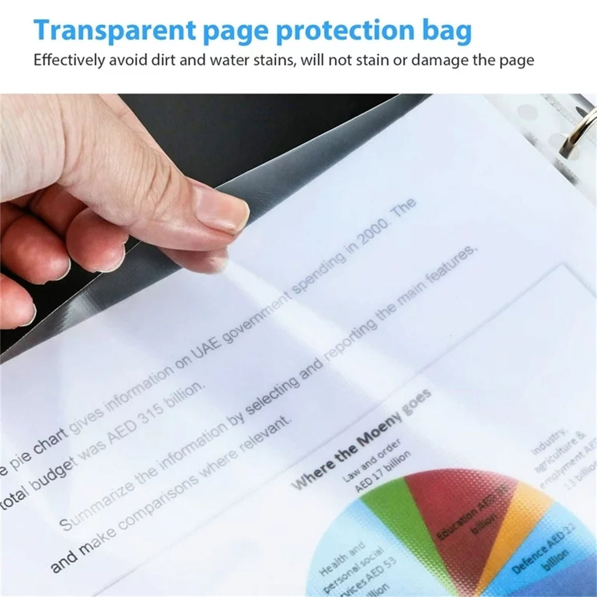 JWDX Document Bag Clearance, Material Bag, 100Pcs Sheet Protectors 9 X 12 Heavy Duty Clear Sheet Protectors Page Protectors Plastic Sleeves for Plastic Document Protectors Letter Paper Clear
