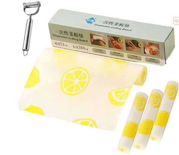 JWDX Placemat Clearance, Disposable Cutting Board Mat Disposable Cutting Mat Cutting Board Sheet with Built in Crease Flexible Plastic Cutting Mat for Kitchen As shown