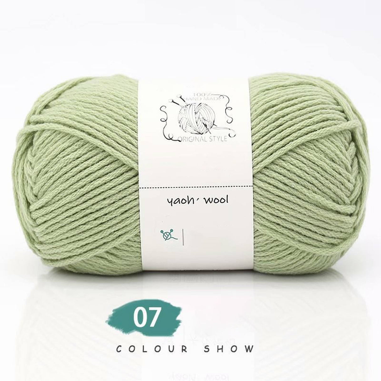 LGCASL Hand-Knitted Yarn #2 Pure White , 1Pc100G Hand Woven Cotton Yarn Soft Crochet Yarn for Hand Knitting Warm Sweater Sofa Cushion Scarf Diy red bean paste green