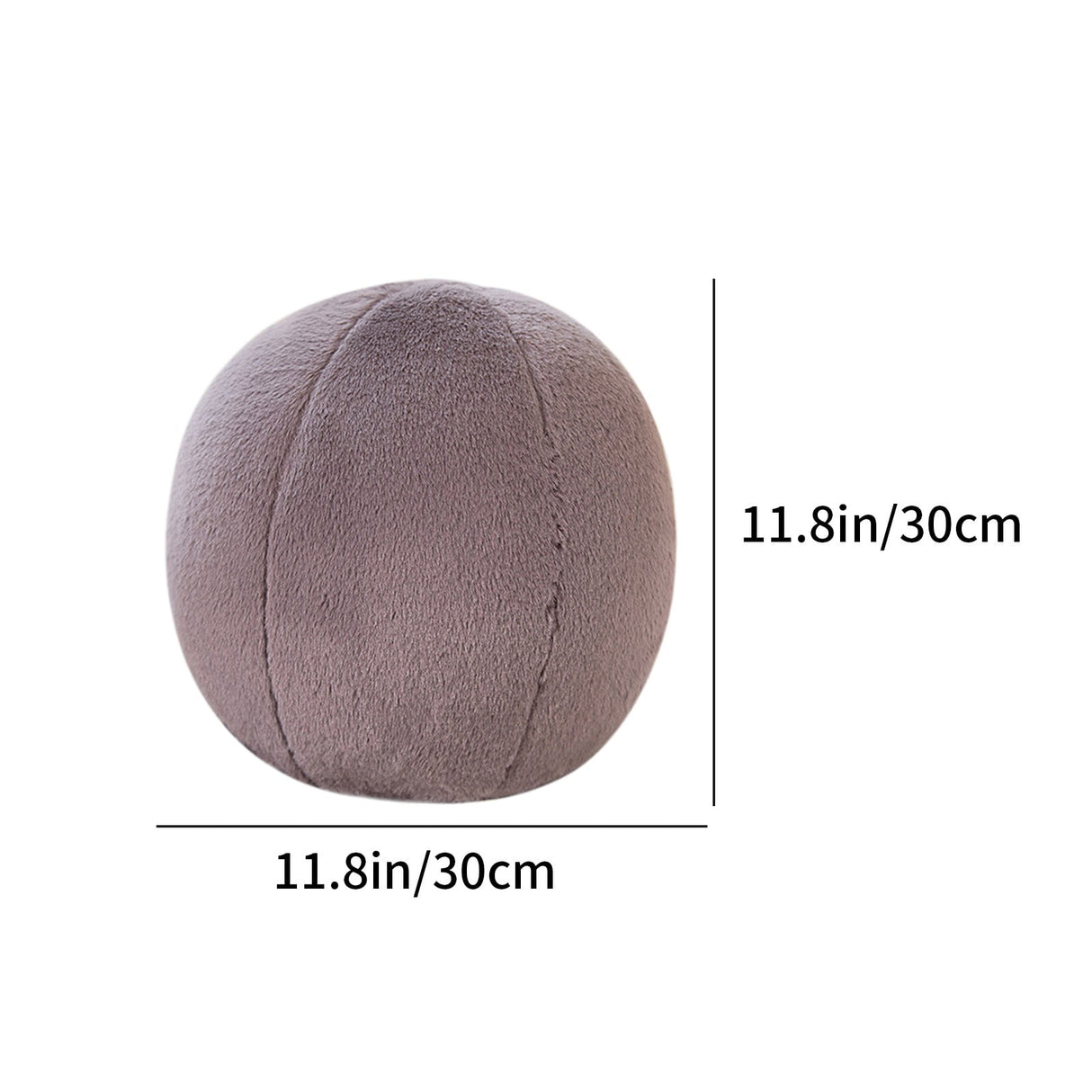 11.8 inch Ball Pillow Nordic Round Throw Pillows Boucle Ball Pillow Sphere Shaped Pillow Round Decorative Pillow for Couch, Sofa, Bedroom Brown