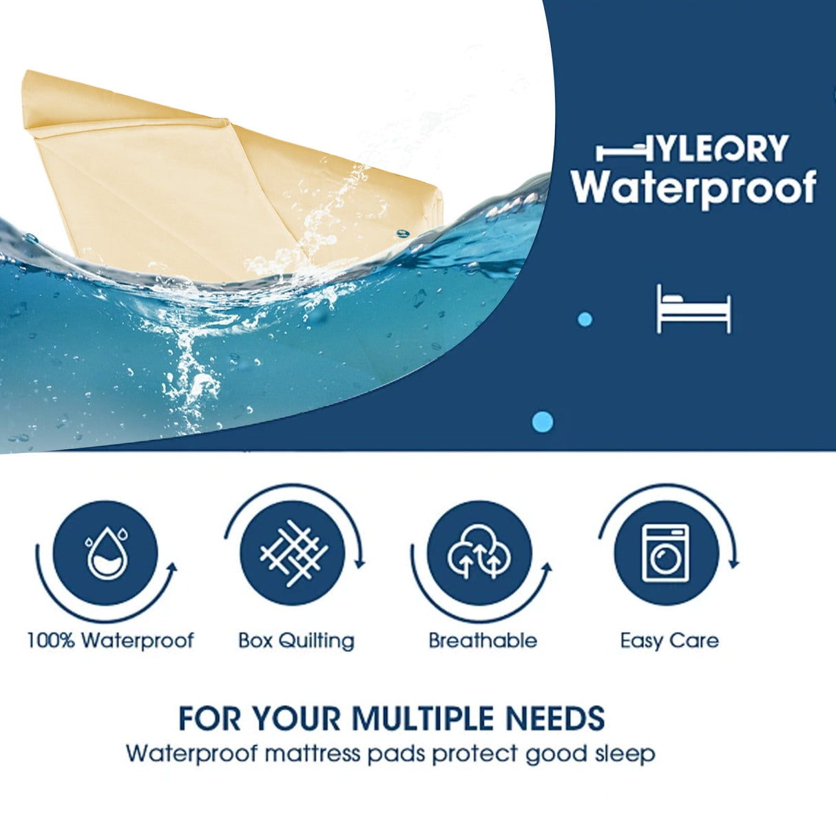 Waterproof Bed Flat Sheet ,Best Season Cotton Sheet-Long Staple Cotton Sheets Set, Soft Cotton Bed Sheets,Reusable Washable Mattress Protector Sheet, Furniture Cover for Bedding,Couch Yellow