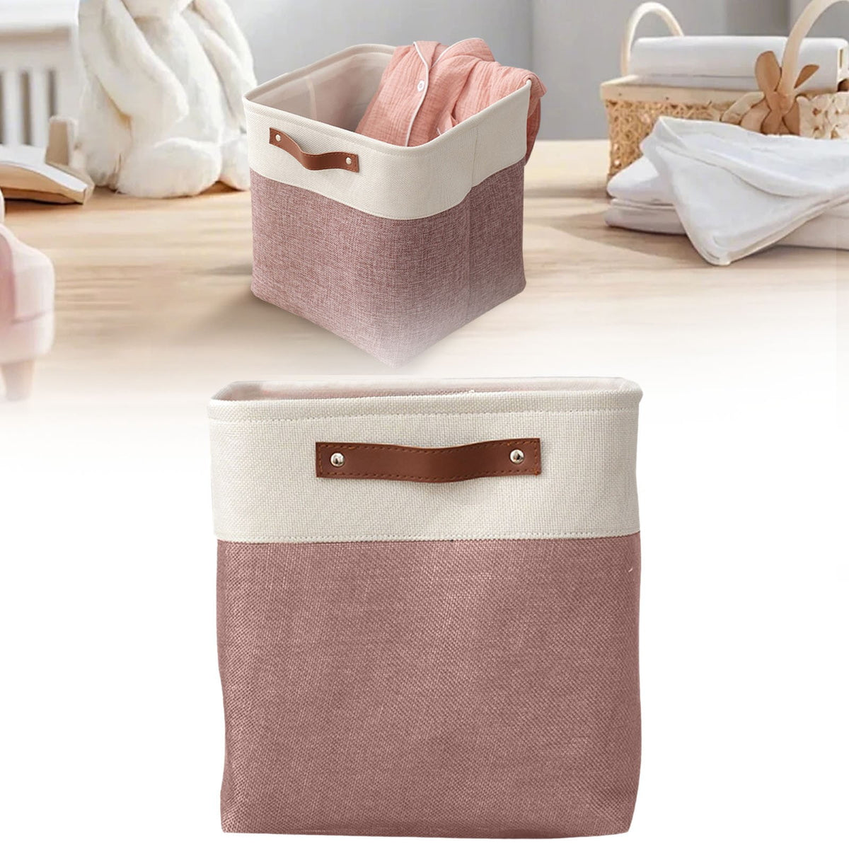 Transparent Zipper Clothing Storage Bag - Heavy-Duty Organizer for Blankets, Linen, Bed Sheets, Clothes & Pillows | Space-Saving Compression Bag Storage for Closet(11.81"DX9.05"WX5.9"H) Z1-Pink