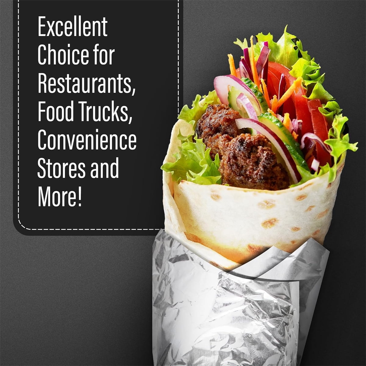 Tutuviw 50 Pcs Sandwich Wrap Paper Insulation Paper Aluminum Foil Sheets for Burgers Wrapping Pre-Cut Foil Paper Heavy Duty BBQ Burrito Wrapping Paper Foil Sheets & Tin Paper (12x12in)
