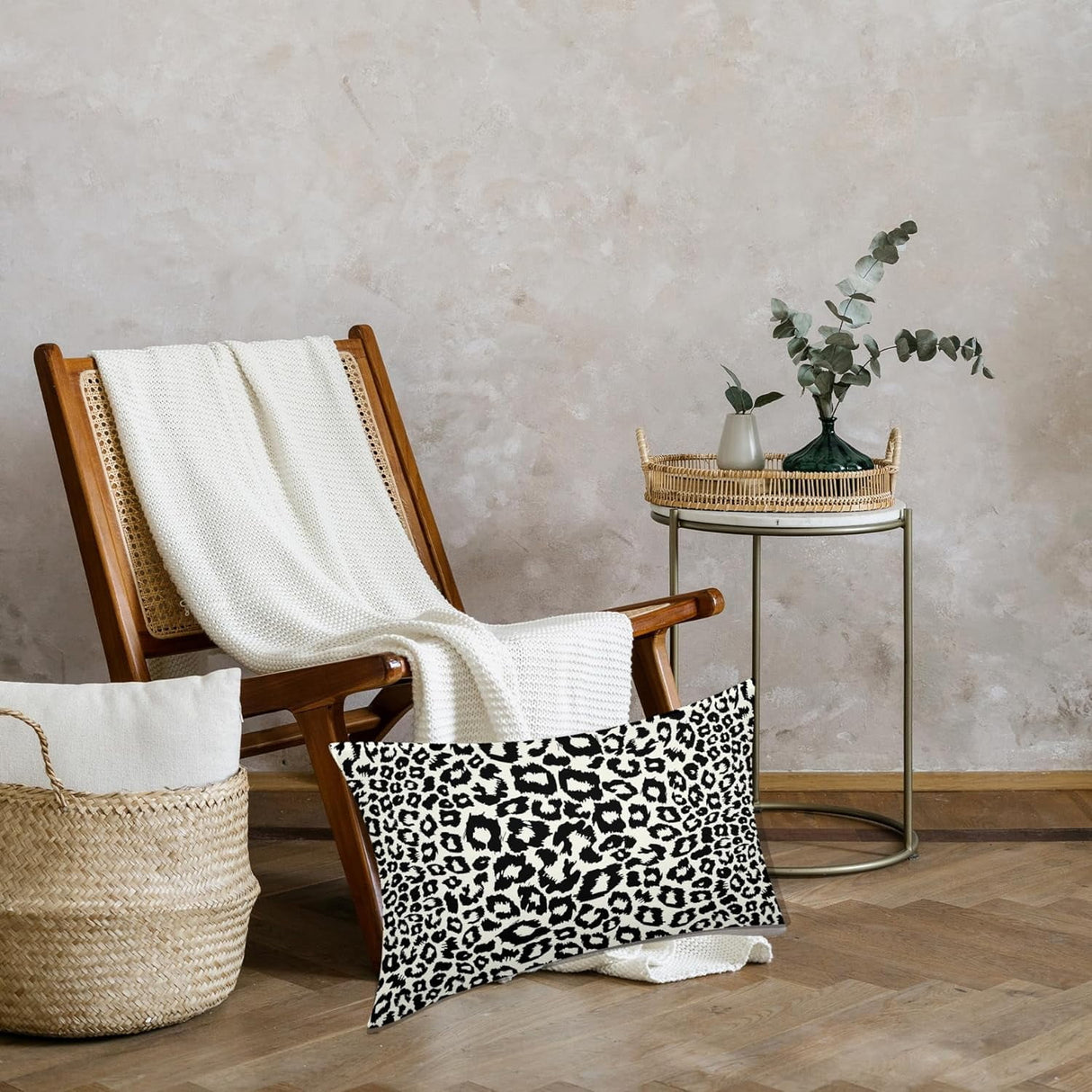 Lime Green White Leopard Print Pillow Covers 18x18 Inch Set of 2 Cheetah Animal Spots Decorative Throw Pillows For Couch Farmhouse Chinoiserie Pillow Cases Home Decor For Room Sofa Bed Porch Outdoor 12" x 20" Blue Leopard