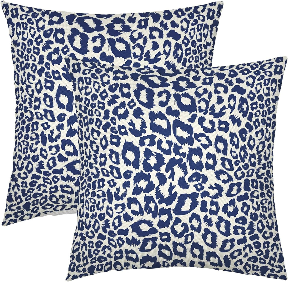 Lime Green White Leopard Print Pillow Covers 18x18 Inch Set of 2 Cheetah Animal Spots Decorative Throw Pillows For Couch Farmhouse Chinoiserie Pillow Cases Home Decor For Room Sofa Bed Porch Outdoor 18" x 18" Green Leopard