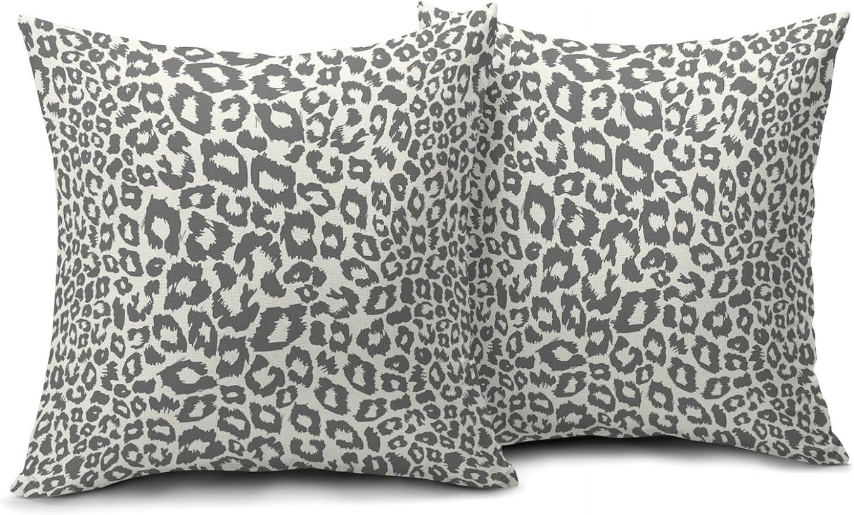 Lime Green White Leopard Print Pillow Covers 18x18 Inch Set of 2 Cheetah Animal Spots Decorative Throw Pillows For Couch Farmhouse Chinoiserie Pillow Cases Home Decor For Room Sofa Bed Porch Outdoor 20" x 20" Pink Leopard