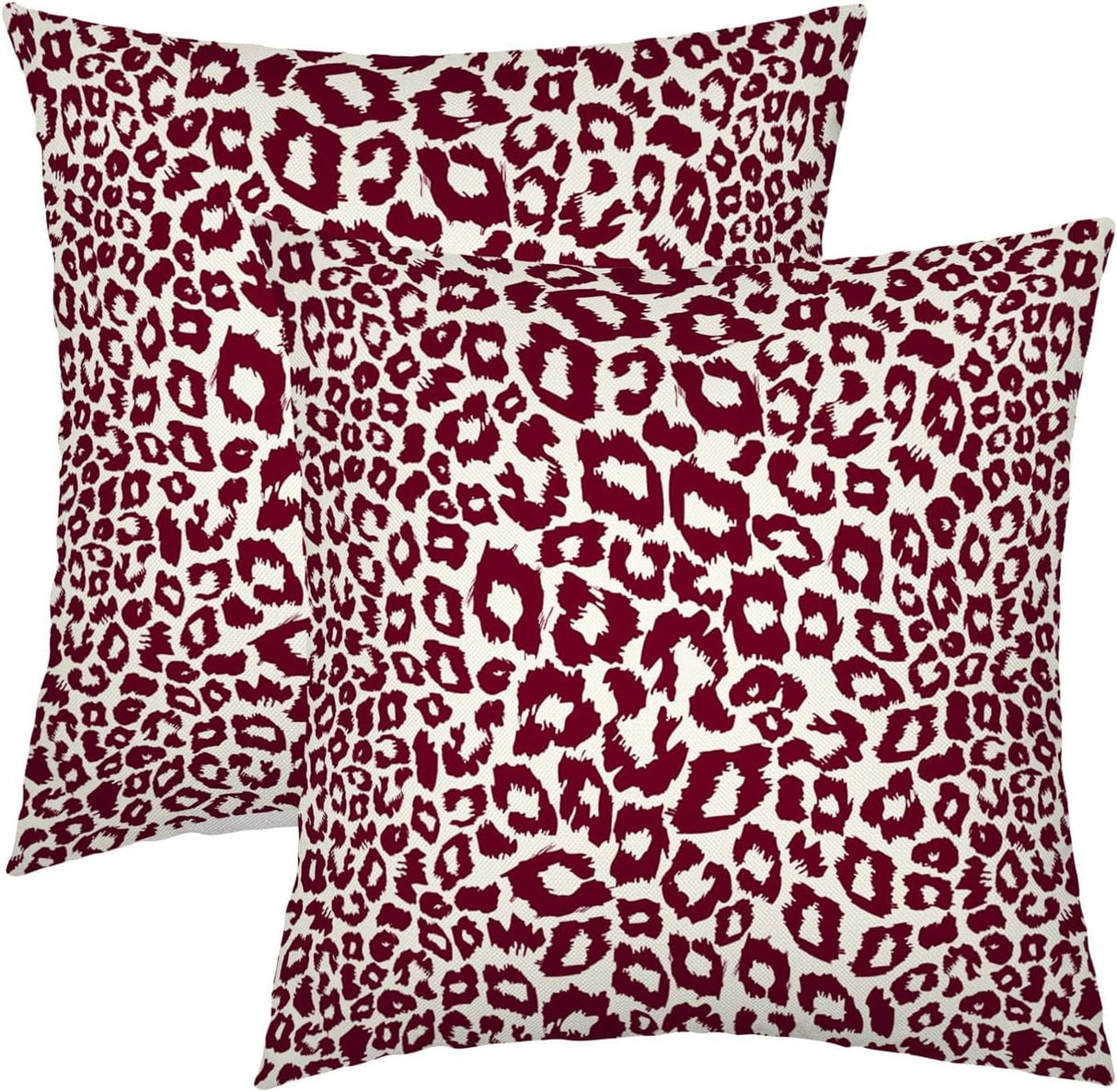 Lime Green White Leopard Print Pillow Covers 18x18 Inch Set of 2 Cheetah Animal Spots Decorative Throw Pillows For Couch Farmhouse Chinoiserie Pillow Cases Home Decor For Room Sofa Bed Porch Outdoor 16" x 16" Teal Leopard