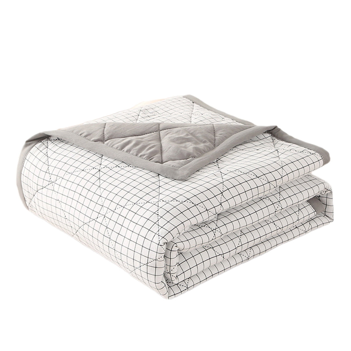 Summercome Cooling Quilt, Thin Quilts Summer Lightweight Comforter, Full Washed Cotton, Machine Washable, Soft Comfy Breathable Sleep Blanket for Hot Sleeper, Ultra-Cool Lightweight (Blue, Queen) Queen Blue