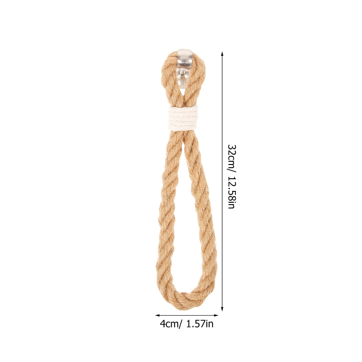 SKISUNO 1Pack Boho Towel Holder Jute Rope Circular European Style 11.8x0.7in