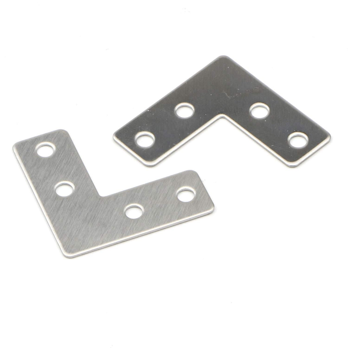 4 Holes Angle Plate Corner Brace Flat L Shape Repair Bracket Connector Fixing Repair Plated Protector 40mm x 40mm, Pack of 20