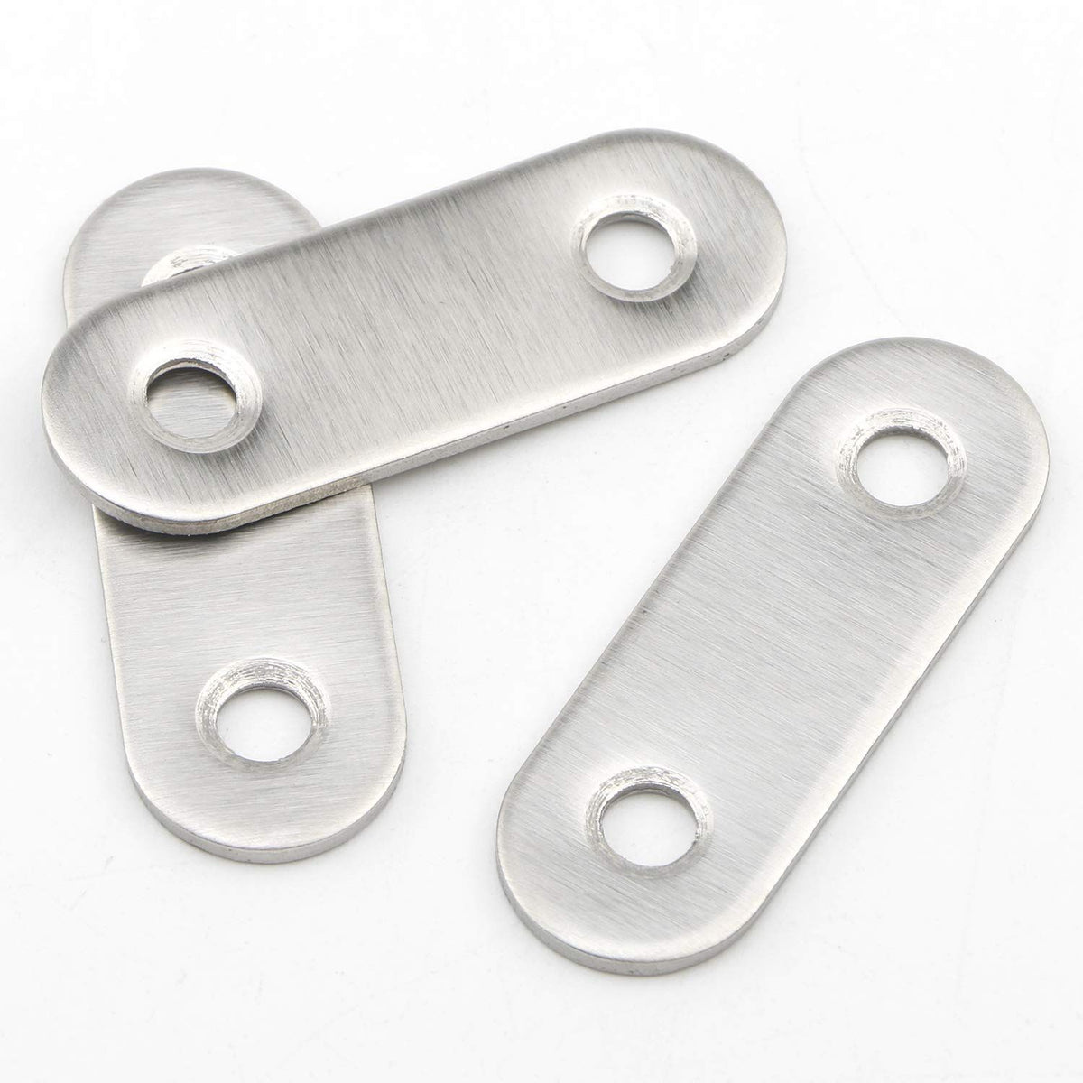 1.85 inch 2 Holes Stainless Steel Flat Mending Repair Plate Bracket Connector,Flat Straight Brace Fixing Joint Bracket Pack of 3