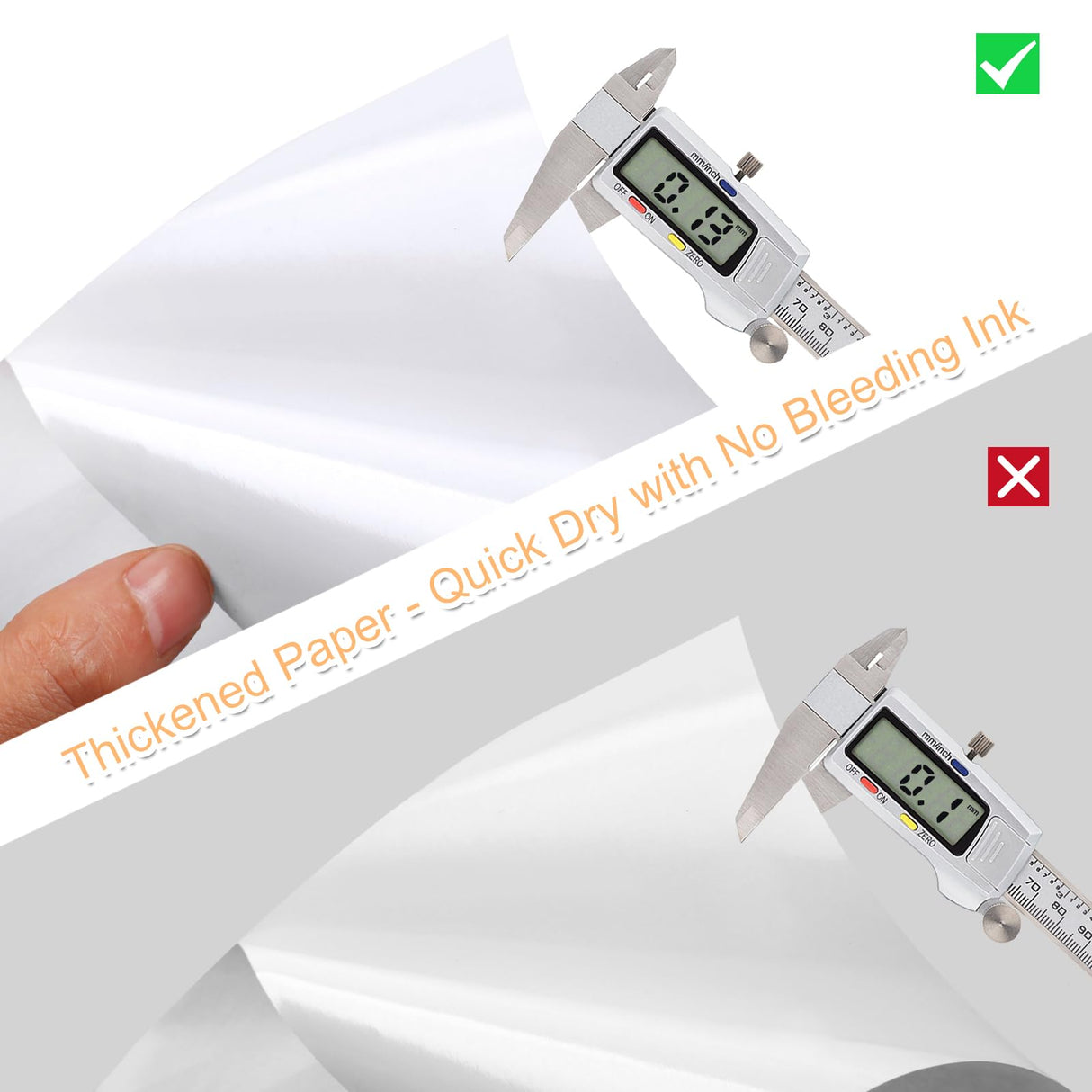 Printable Sticker Paper for Inkjet Printers, 50 Sheets A4 Matte Sticker Paper for Printers, Full Sheet Labels, Sticker Paper