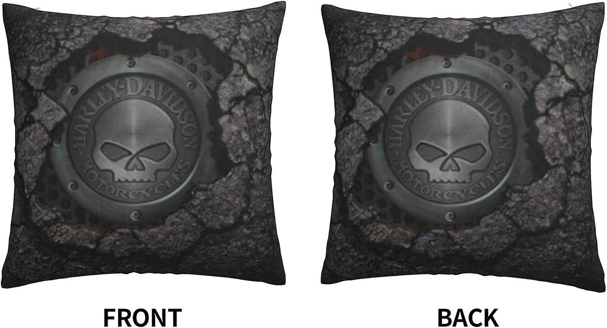Decorative Pillowcase Harley Davidson Warm and Soft Pillowcase for Decorative Pillowcases in Bed Sofa Outdoor Cushion (H-400)