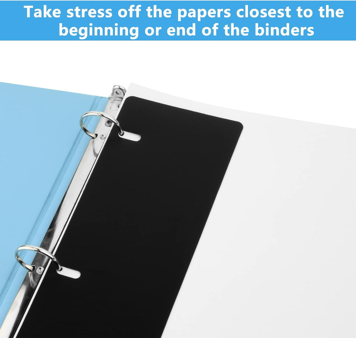 20 PCS Flat Sheet Lifters, Sheet Flatteners, Sheet Lifters Binders, Plastic Sheet Lifters, Protect Binder Page Sheet for 11-Inch x 8-1/2-Inch 3 Ring Binder, D Ring Binders