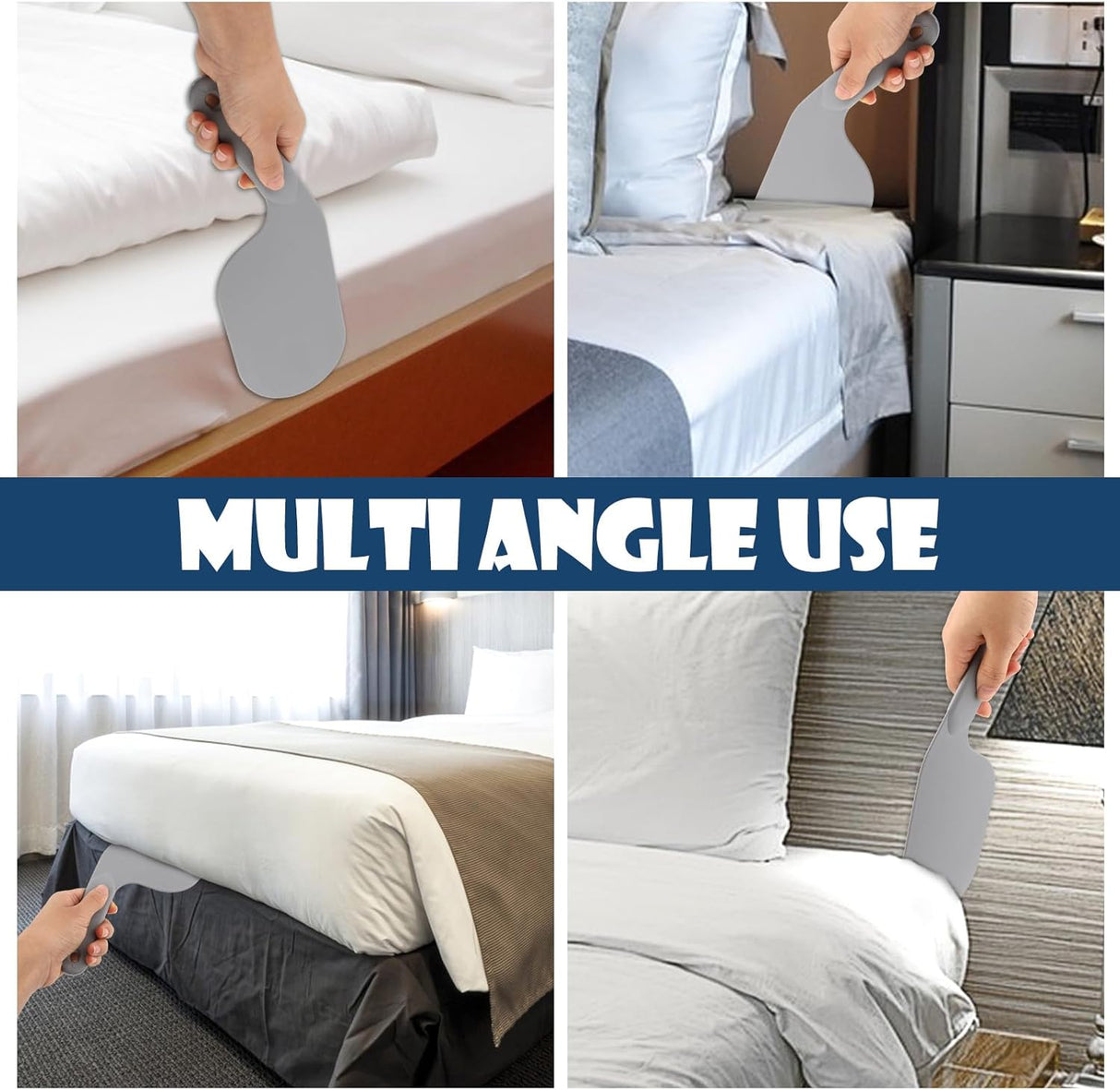 2 Pack 11.8 Inch Bed Sheet Clips Mattress Lifter Tool Durable Bed Making Assistant for Easy Sheet Changing Protect Nails and Back