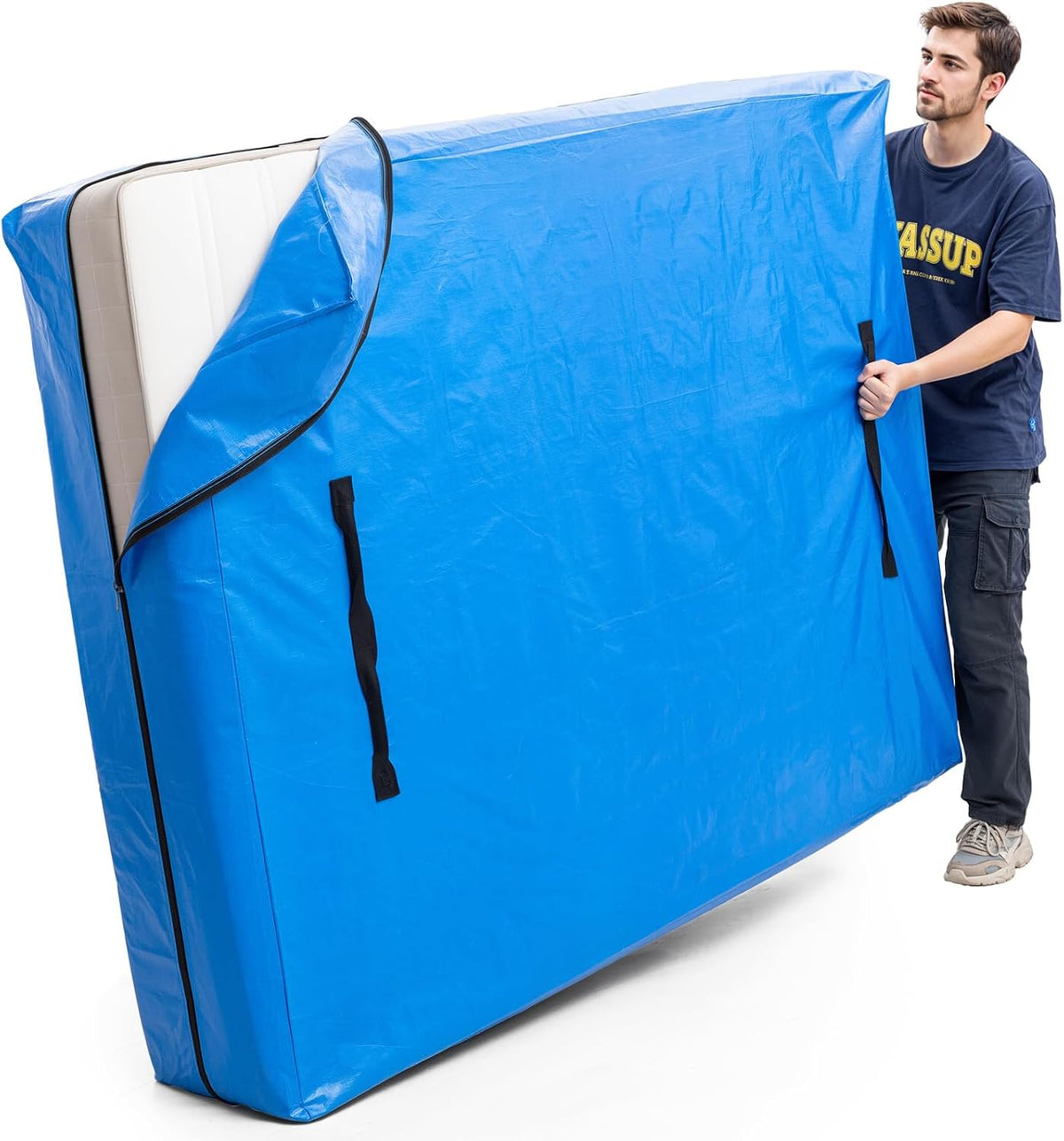 Queen Mattress Bags for Moving and Storage, Heavy Duty Moving Supplies Mattress Cover with Reinforced Handles, Storage Cover Essentials Packing Protector