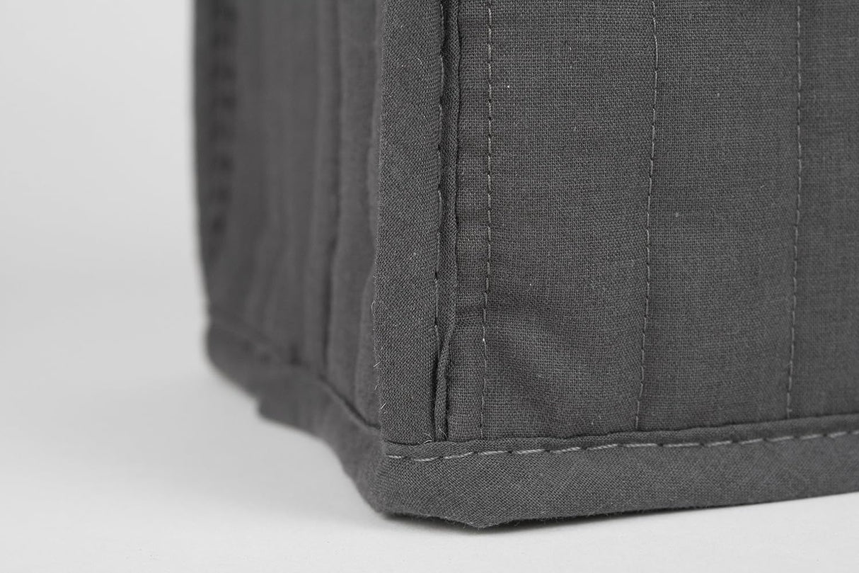 Polyester / Cotton Quilted Blender Appliance Cover, Dust and Fingerprint Protection, Machine Washable, Graphite Grey