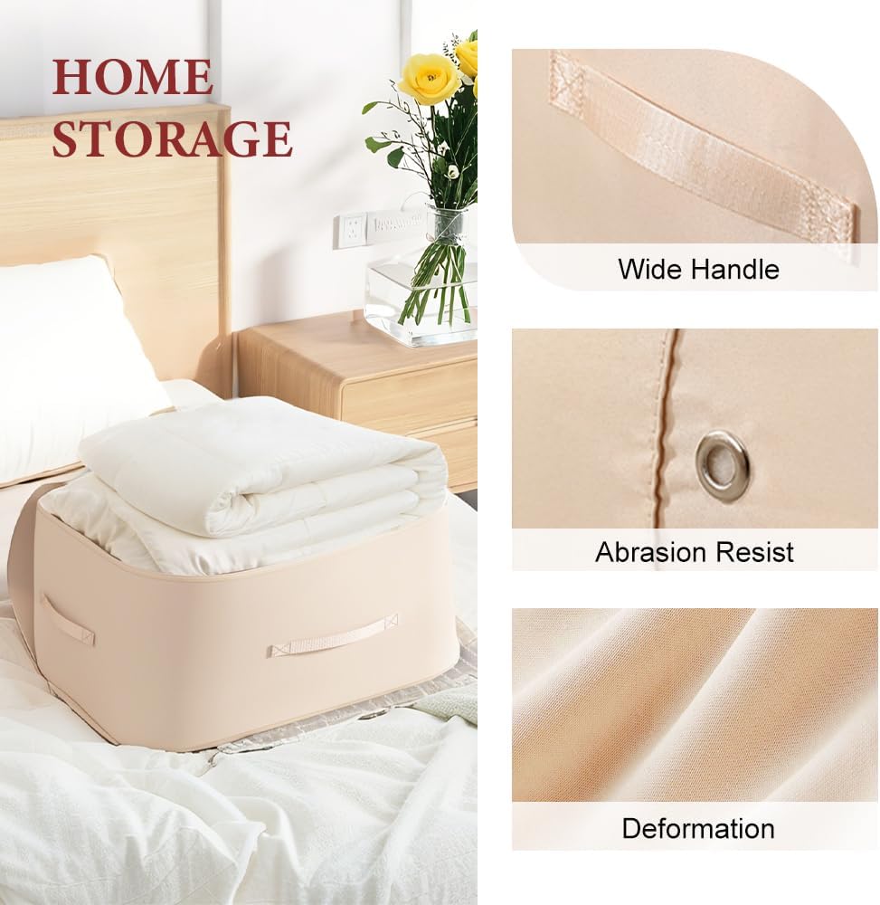 2026 New 3-Layer Ultra Space Saving Self Compression Organizer, Multifunctional Comforter Storage Bag for Comforters, Clothes, Blankets, Home Organization Must Haves (Gery, Large)