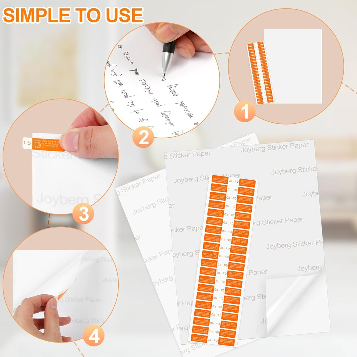Printable Sticker Paper for Inkjet Printer, 40 Sheets 8.5"x11'' Matte Printer Full Sheet Labels Laser/Inkjet Printers, Letter Size - 8.5''x11''(1-up)